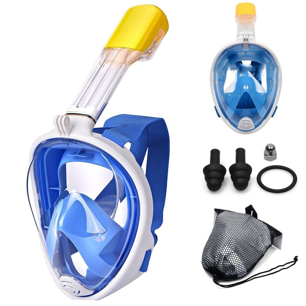 Professionale Completa Viso Maschera Per Lo Snorkeling Scuba Diving Mask Nuoto Snorkel Anti-fog Subacquea Swim Training Mascherina di Immersione Subacquea