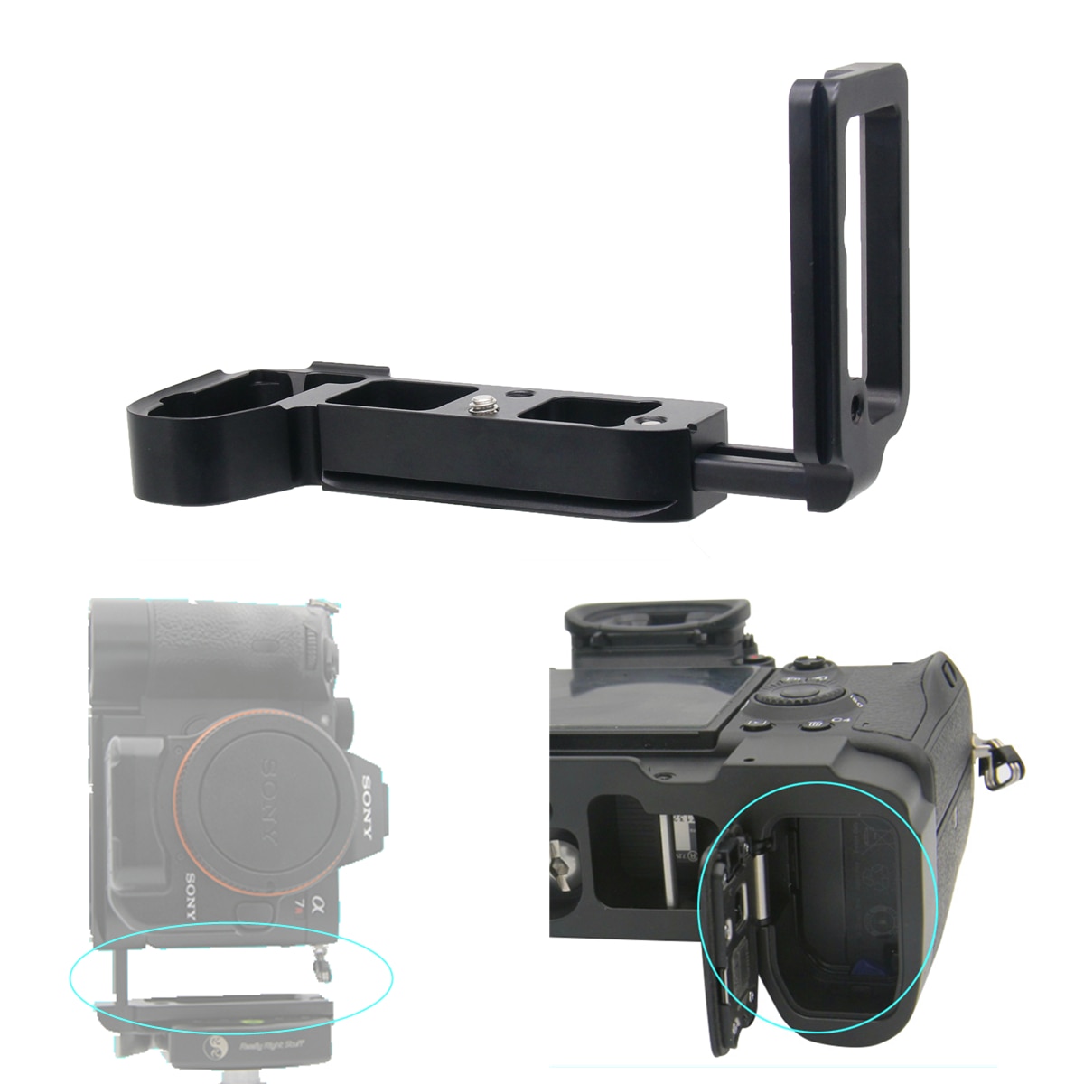 Erweiterbar L Form Vertikale Quick Release Stativ Platte Halterung für Sony A7 III / A7R III / A9 / ILCE-9 ILCE-A7M3 ILCE-A7RM3