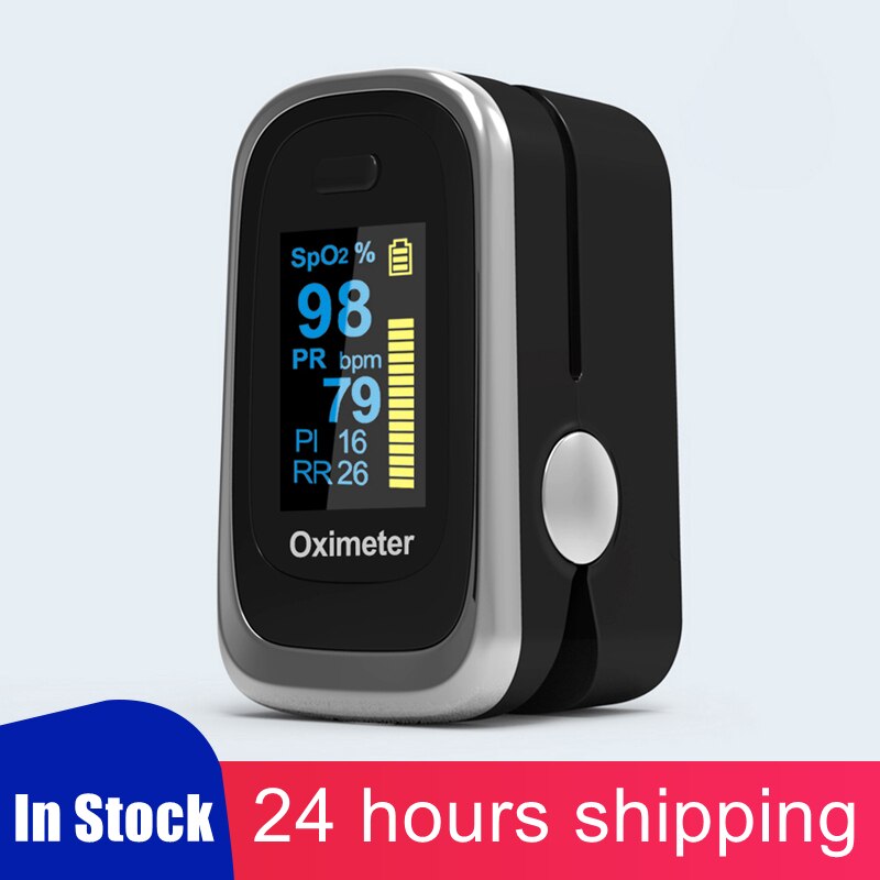 Fingertip Pulse Oximeter SPO2 PR PI RR Monitor Pulse Oximetry Health Care Blood Oxygen Smart Monitor Finger Oximeter Full OLED