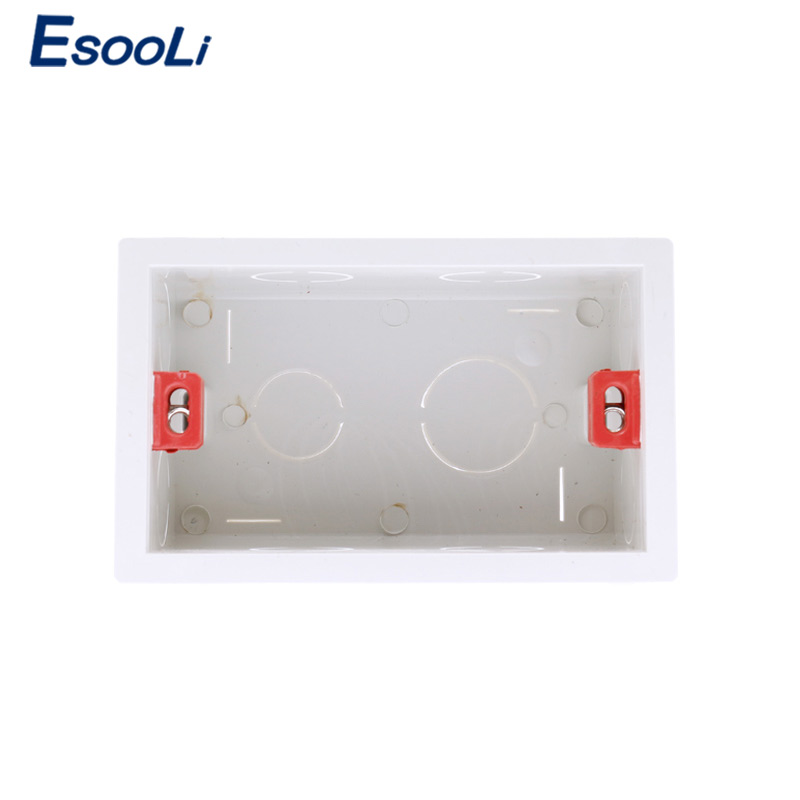 Esooli 101mm * 67mm US Standaard Interne Montage Doos Terug Cassette voor 118mm * 72mm Standaard wall Touch Schakelaar en USB Socket