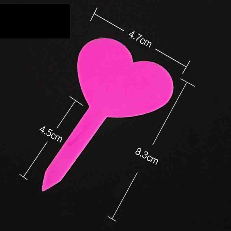 100PCS /Lot Garden Labels Plant Succulent Bonsai Tags Heart Typed Horticultural Tallies Seedling Tags Sign PVC