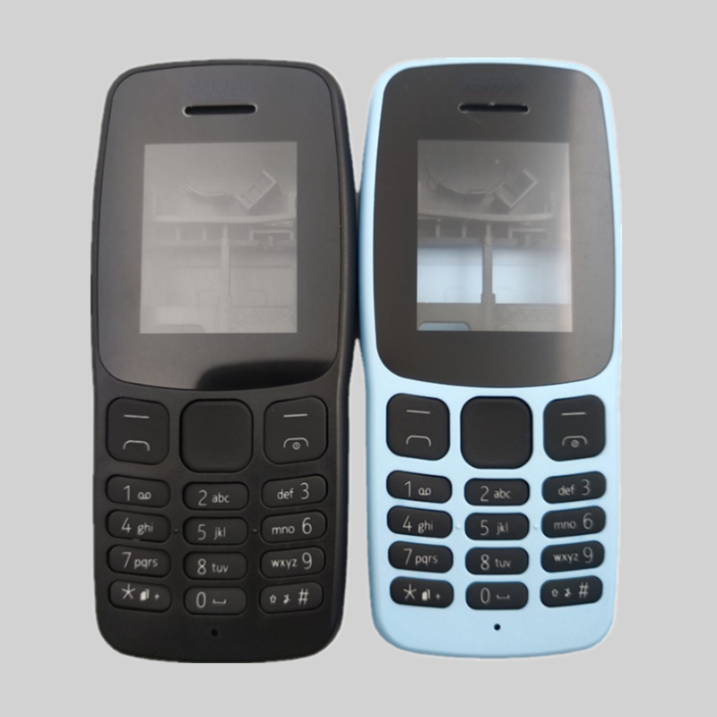 Nueva funda completa para teléfono móvil con piezas de repuesto de teclado en inglés para Nokia 106