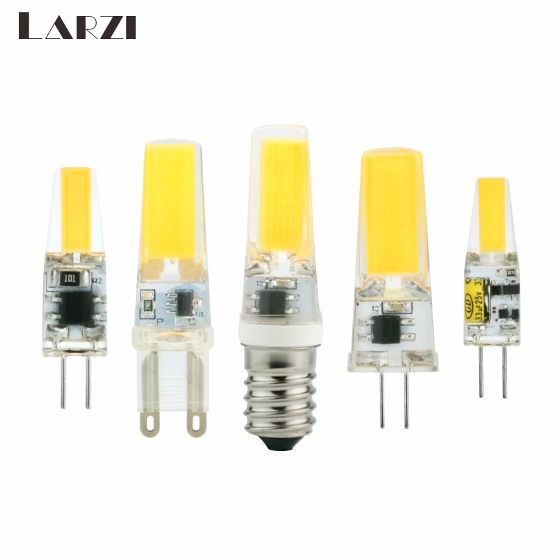 LARZI LED G4 G9 E14 ampoule ca/cc gradation 12V 220V 3W 6W 9W COB SMD LED lumières d'éclairage remplacer halogène projecteur lustre