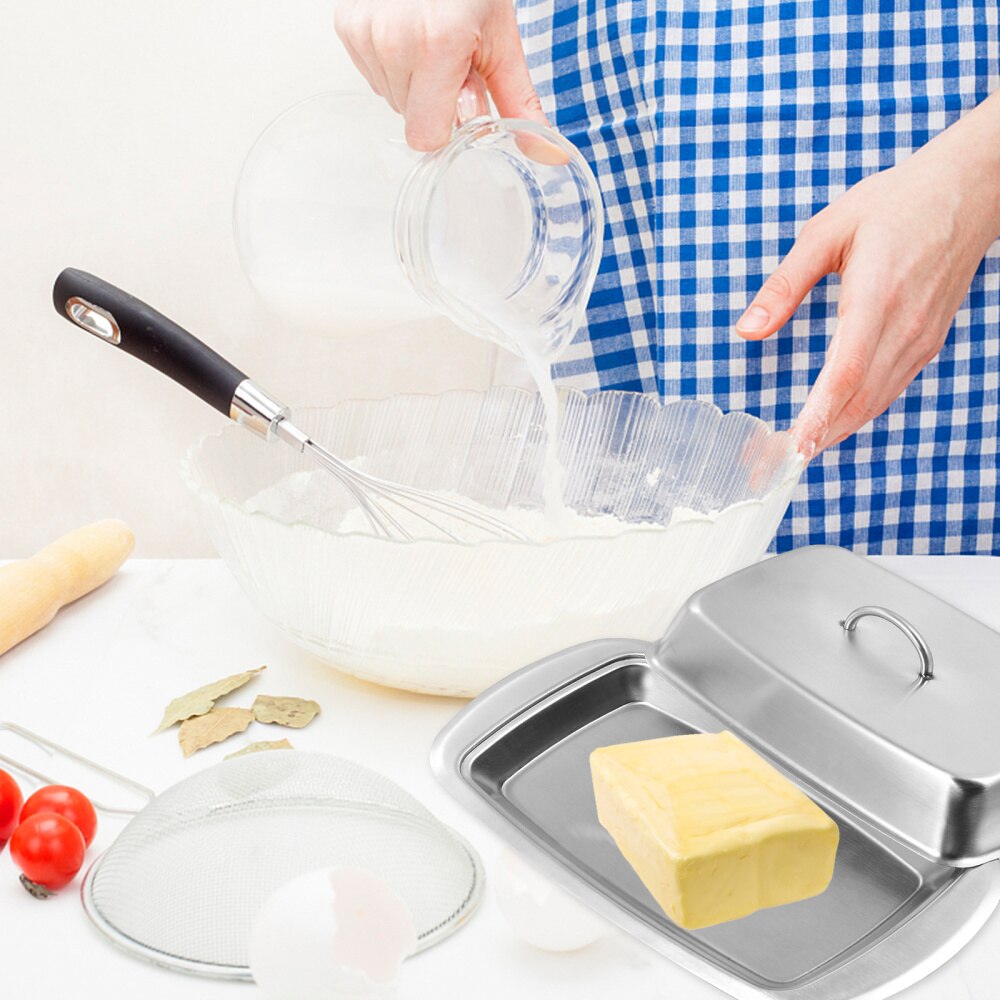 1 Pc Preservation Box Fresh Box Storage Box Useful Chic Simple Practical Cheese Box Butter Plate Snack Plate for Home