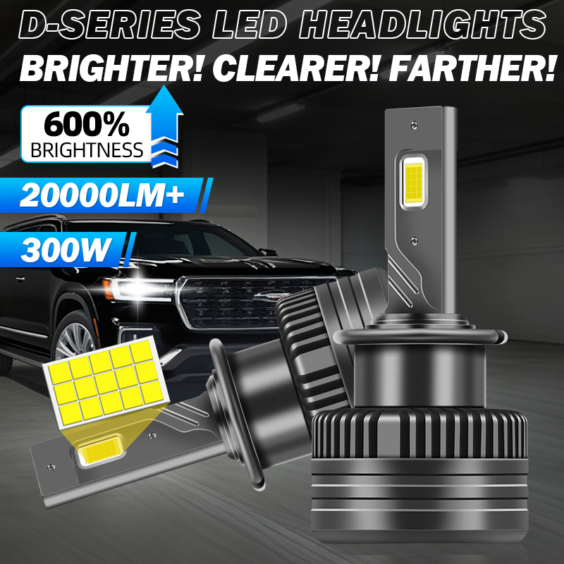 2 x d 3s d1s led koplampen canbus 1:1 hid  d2s d4s d5s d1r d2r d3r d4r d5r autolamp superheldere plug&play turbo led lampen voor auto: Kristalblauw