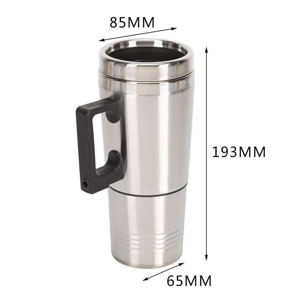 Reizen 12V Auto Thermos Thermische Verwarming Mok Cups Plug 12V Roestvrij 500Ml Auto Mok Verwarmd Adapters t7A8