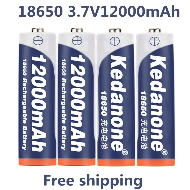 Nuova batteria ricaricabile 18650 3.7V 18650 12000mAh capacità batteria ricaricabile agli ioni di litio per batteria torcia elettrica