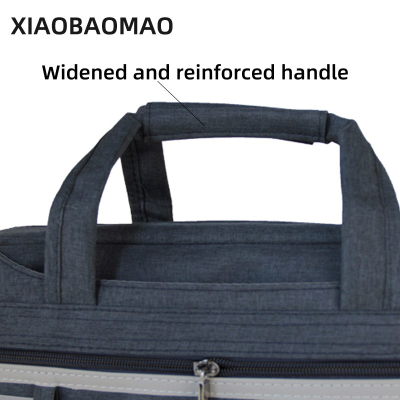 Large Capacity Briefcase Lock A4 File Folder For Documents Business Paper Bag Waterproof Organizer Canvas Office Supplies