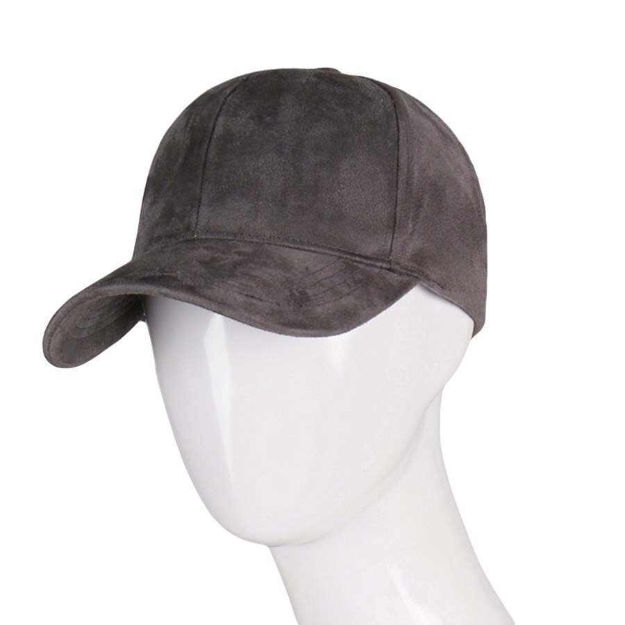 Brand Baseball Cap Women Cap Street Hip Hop Caps Suede Hats for Ladies Black Grey Baseball Cap: drak gray