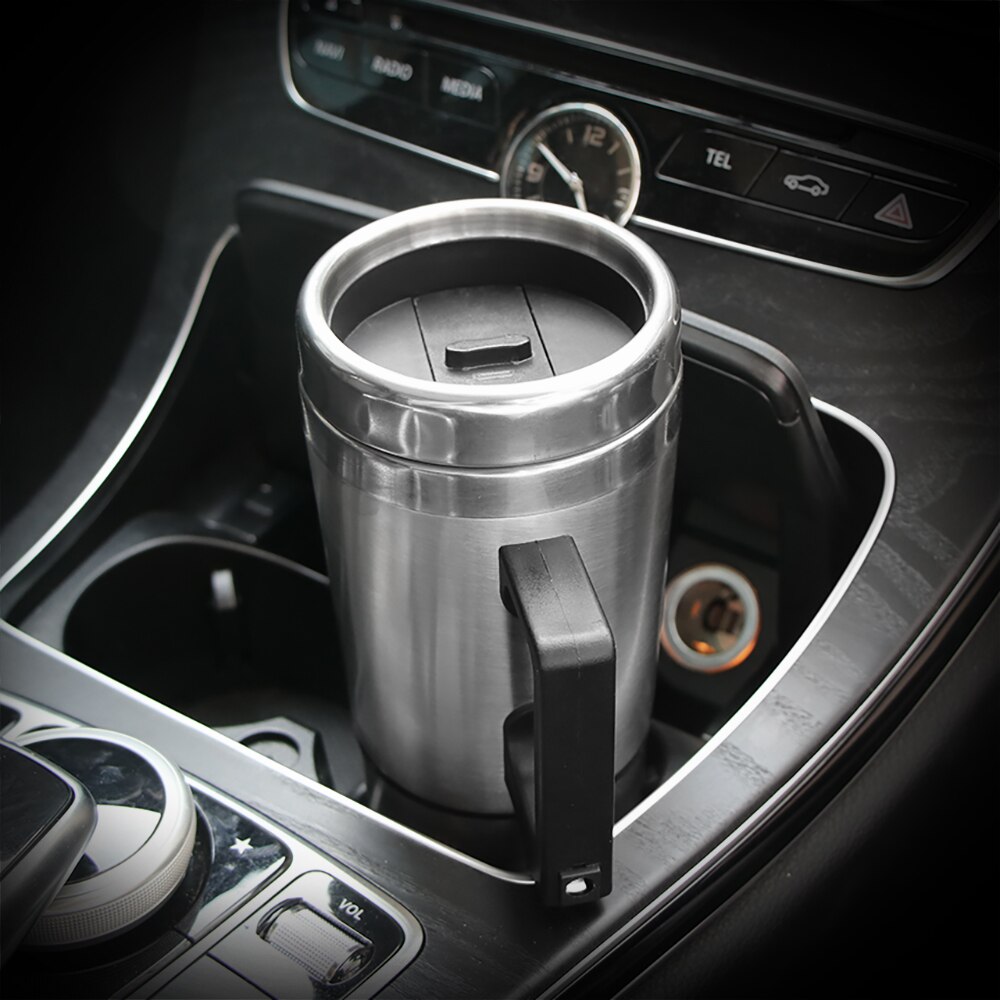 Onever Draagbare Elektrische Auto Water Houden Warmer 12V 500ML Reizen Koffie Mok Waterkoker Cup Auto Netsnoer Met aansteker Kabel
