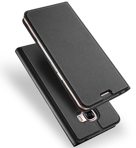 Voor Samsung Galaxy A5 /Galaxy A3 /Galaxy A7 Case Magnetische Boek Stand Card Portemonnee PU lederen Telefoon Cover: Galaxy A7 2017 / Grijs