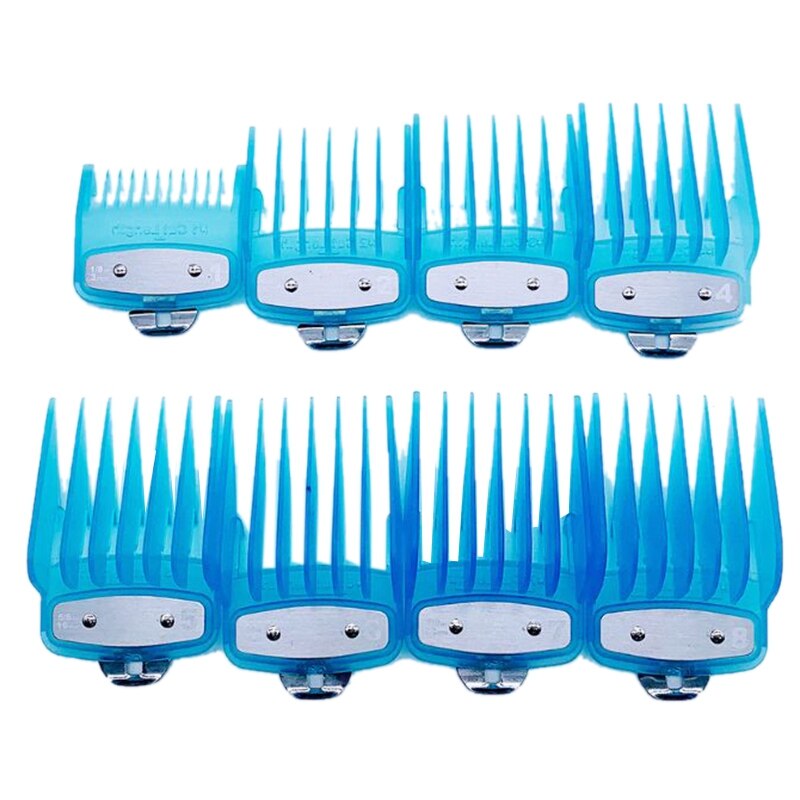 Conjunto de Peine guía para peluquería WAHL, accesorio transparente para cortar el pelo: Light Blue