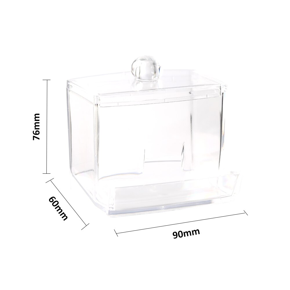 Acrylic Make Up organizer Transparent Cotton Swab Storage Box Storage Case Portable Container Makeup Organizer Acrylic Container