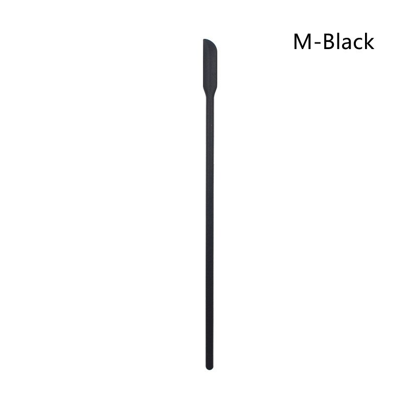 Mini spatule à pointe grattoir pour bouteille de maquillage, pour gâteau au beurre, Surface lisse, outil de cuisson, cuillère à mélanger le miel, 1 pièce: M-Black