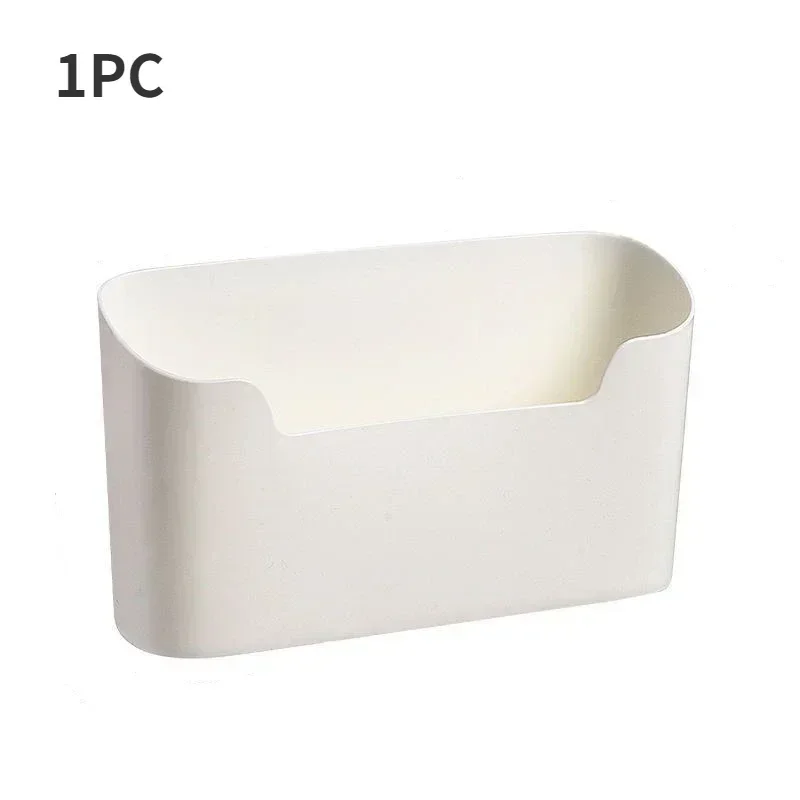 Kitchen Wall-mounted Multifunctional Adhesive Storage Rack Cabinet Door Storage Box Under Sink Drawer Shelf Bathroom Organizer: GRAY