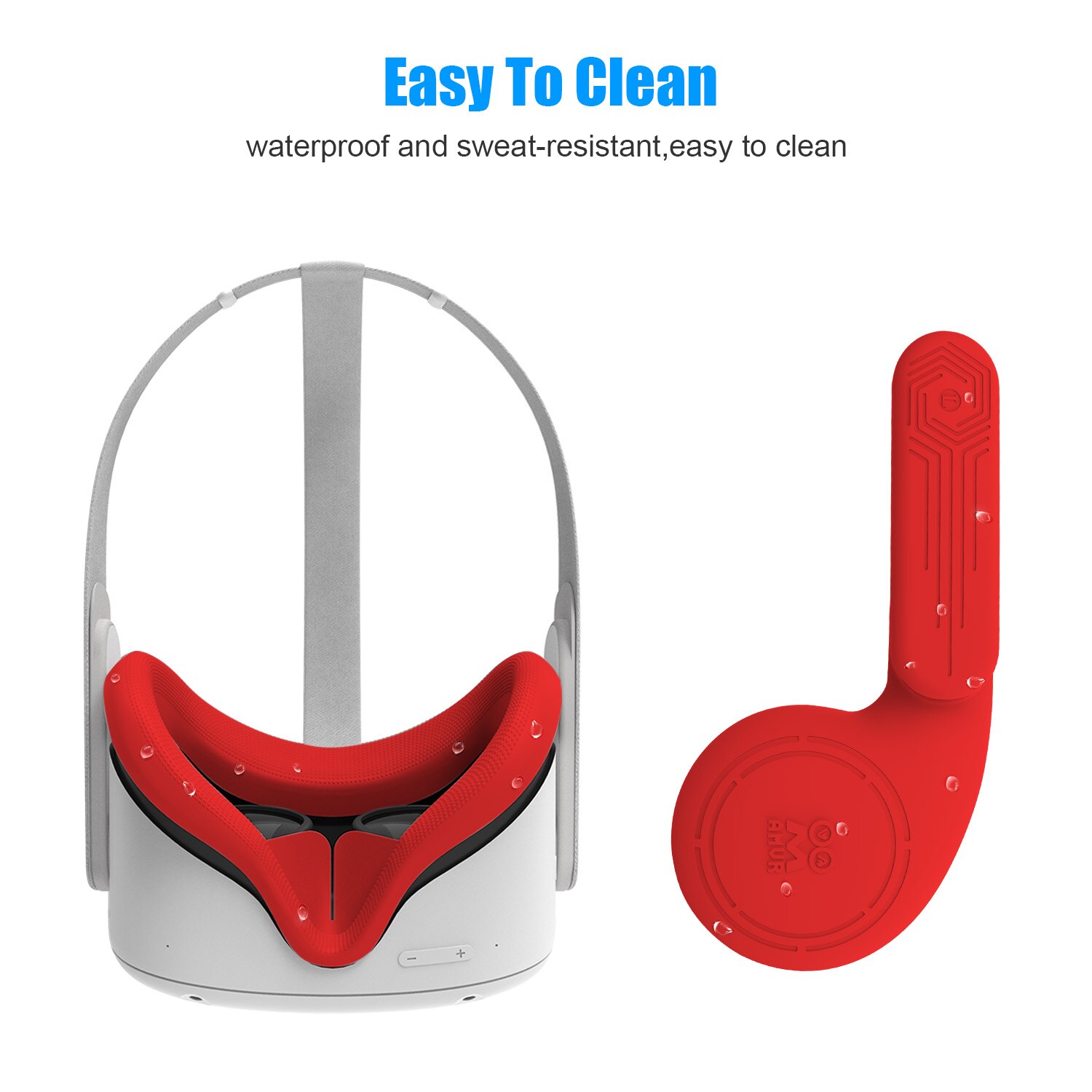 Siliconen Oorwarmers Voor Oculus Quest 2 Eye Mask Cover Vr Headset Verbeterde Headset Geluid Gezicht Pad Kussen Voor oculus Quest 2