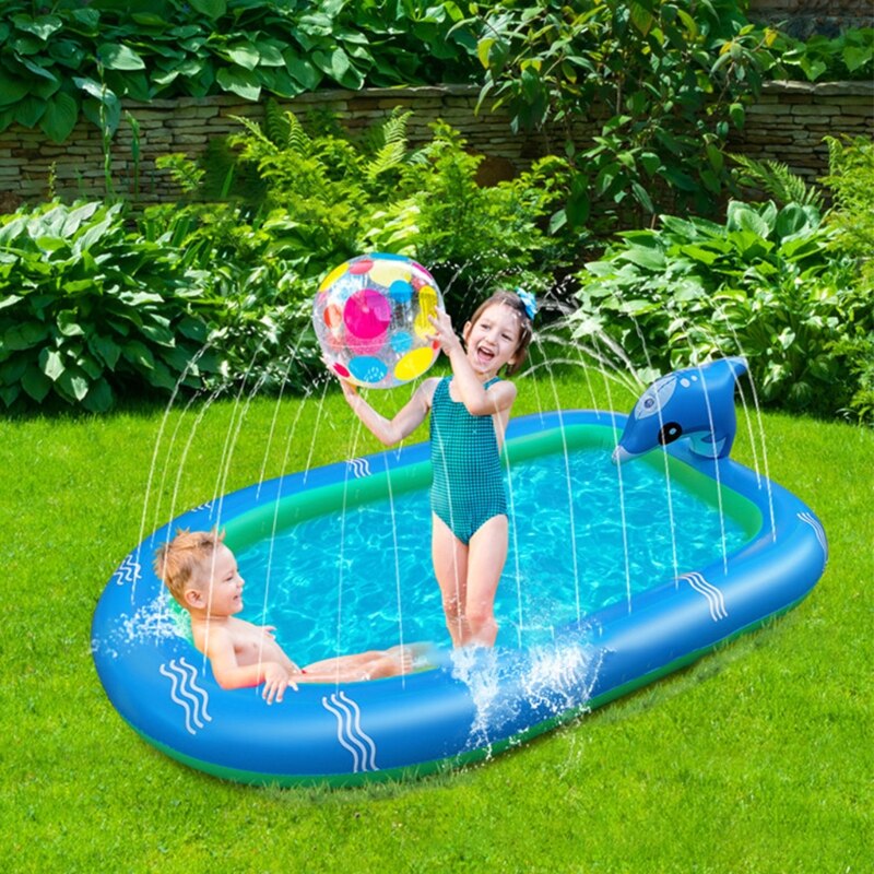 67/43Zoll Paddeln Schwimmbad Garten Wasser Sprinkler Pad Waten Schwimmbad freundlicher Party Favor setzt draussen Spiele
