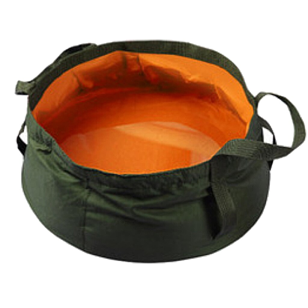 Collapsible Bucket Pail Water Container 8.5L for Picnic Camping Hiking: Orange