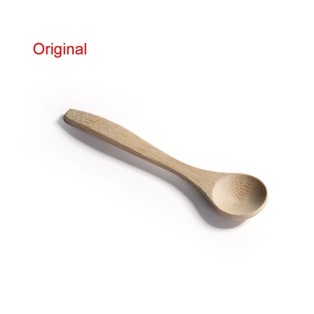 Cuchara de té de madera tradicional hecha a mano, cuchara de azúcar pequeña, utensilios de cocina, accesorios para el hogar, 1 ud.: 4