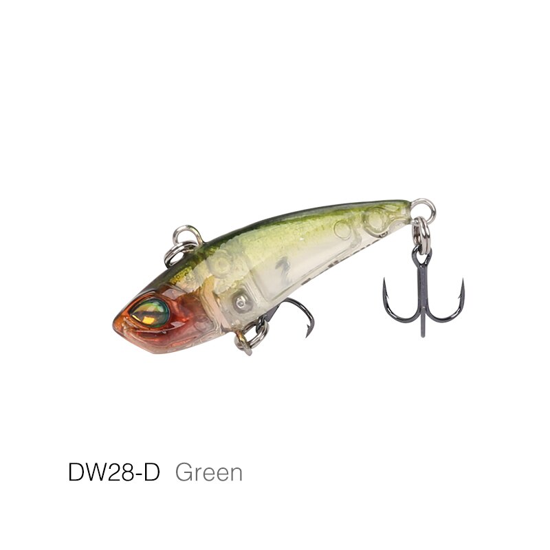 TSURINOYA leurre de pêche VIB DW28 coulant l'eau hiver glace gabarit leurre 40mm 3.8g tête de plomb en plastique Vibration Wobblers basse appât dur: DW28-D