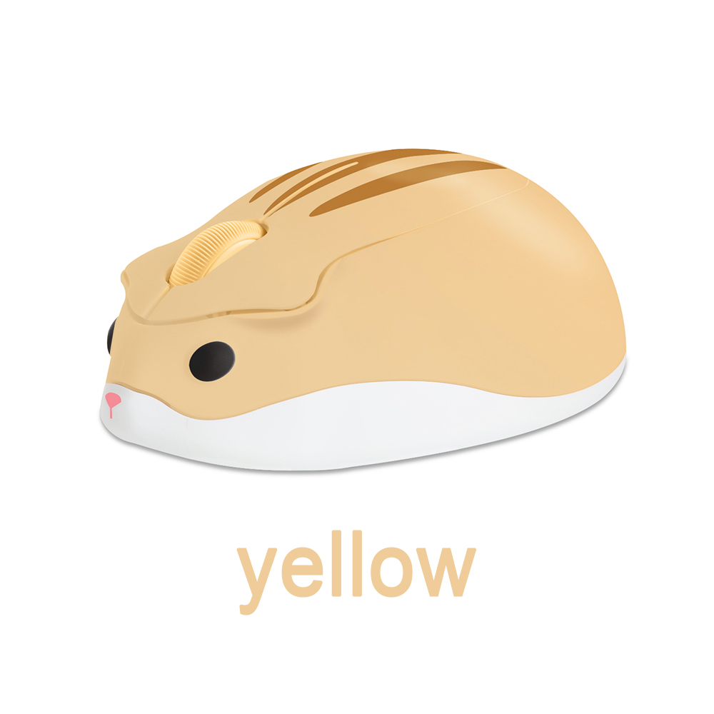 Cute 2.4G Wireless Mouse Ergonomic Optical USB Mice Kawaii Cartoon Hamster Mouse For PC Laptop Tablet Computer Kids: Red