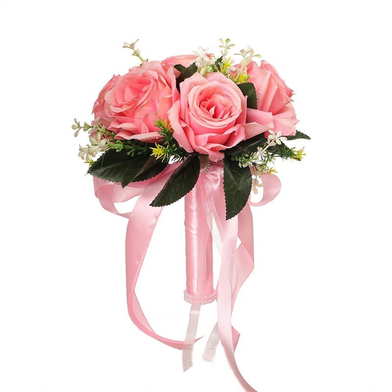 Bruidsboeket Bruidsboeket Zijde Kunstbloemen Bruidsboeketten Hortensia Rozen Calla Voor Bruiloft Accessoires: Goud