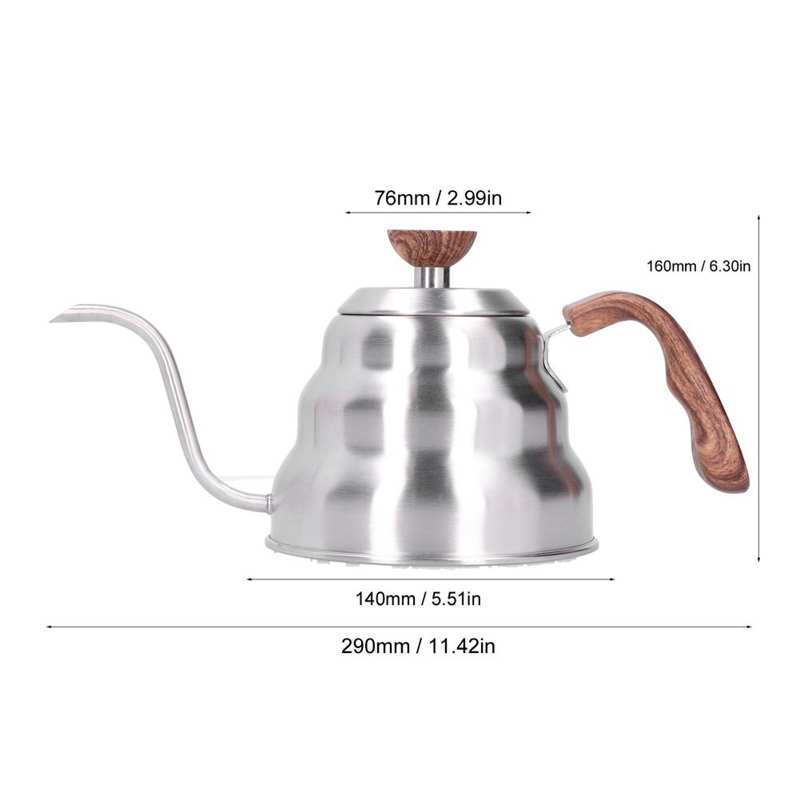 Stainless Steel Pour Over Coffee Tea Kettle Gooseneck Spout Pots Kitchen Appliances