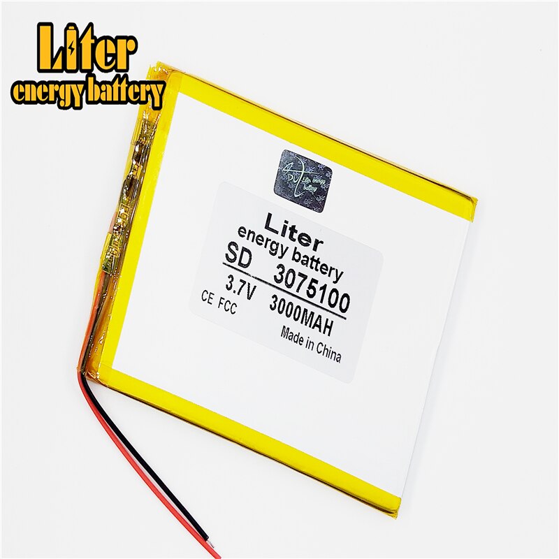 3075100 3.7V 3000mah Lithium polymer Battery with Protection Board For Tablet PCs PDA Digital Products