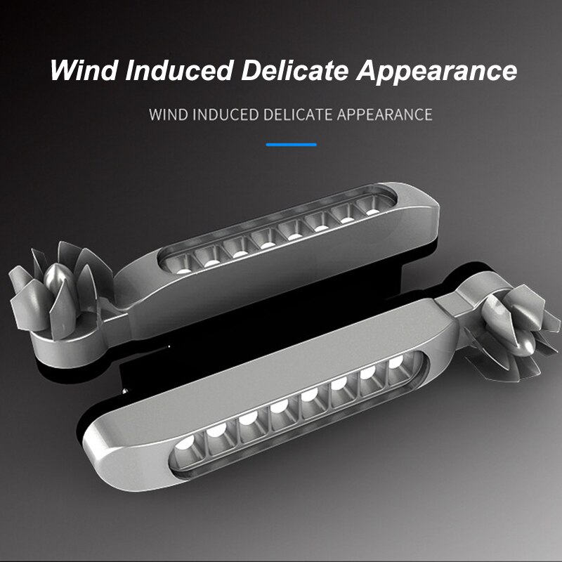 1 Pc 8 LEDs Wind angetrieben Tagfahrlicht Auto Grill Tageslicht Reflektierende Streifen Keine Notwendigkeit Externe Netzteil Universal-