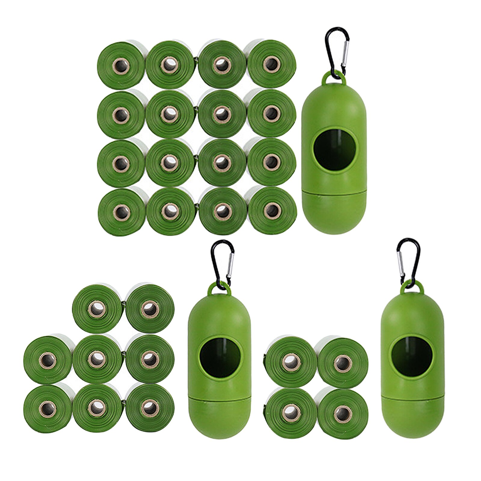 Biodegradable Doggy Waste Dog Poop Bags w/ Dispenser Unscented Pet Poo Bag for Outdoors Using