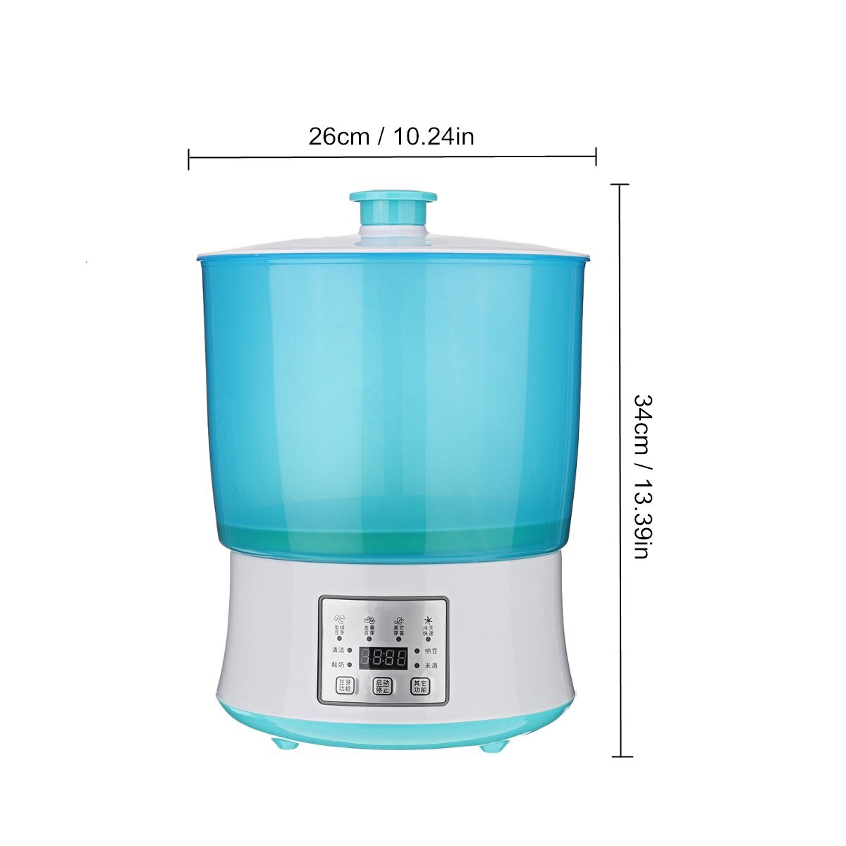 2-Tier Home Use Intelligence Bean Sprouts Machine Large Capacity Thermostat Green Seeds Growing Automatic Bean Sprout Machine