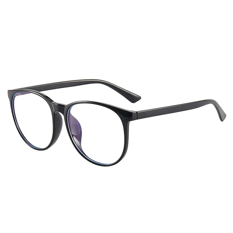 Montura de gafas ópticas transparentes para mujer, lentes ópticas transparentes con montura redonda Estilo Vintage, antiluz azul,