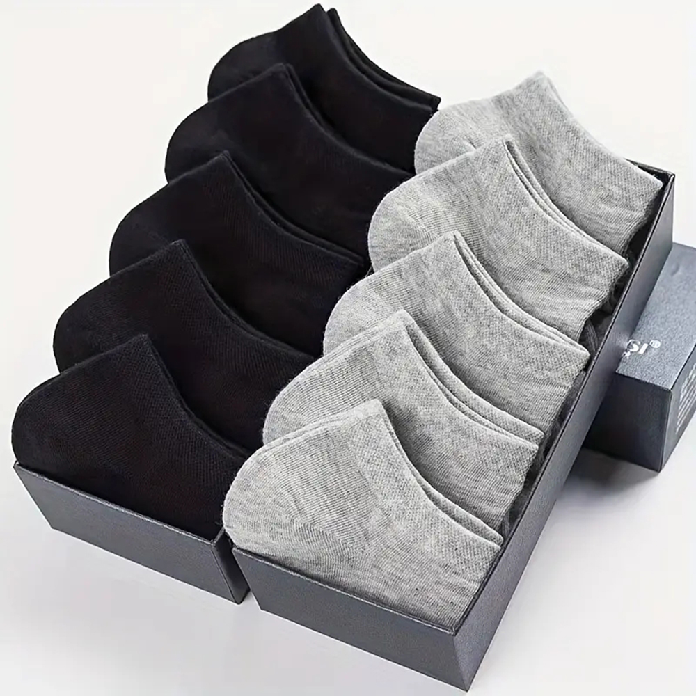 10/20/40 pares de calcetines náuticos para hombre, calcetines deportivos de negocios con absorción de sudor para verano y otoño, calcetines tobilleros versátiles de Color sólido: Azul amarillo