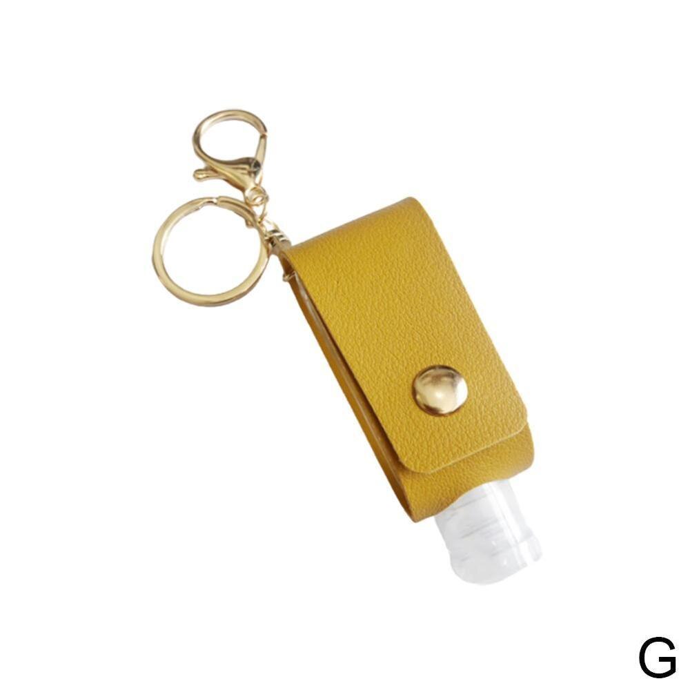 Draagbare 30Ml Lege Lekvrij Plastic Reizen Fles Voor Handdesinfecterend Met Kwasten Lederen Sleutelhanger Houder Carriers: G
