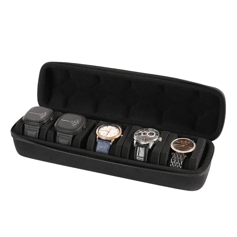 Organizador de caja de reloj para hombres o mujeres, estuche de viaje para relojes, soporte de exhibición portátil para relojes de pulsera y relojes inteligentes