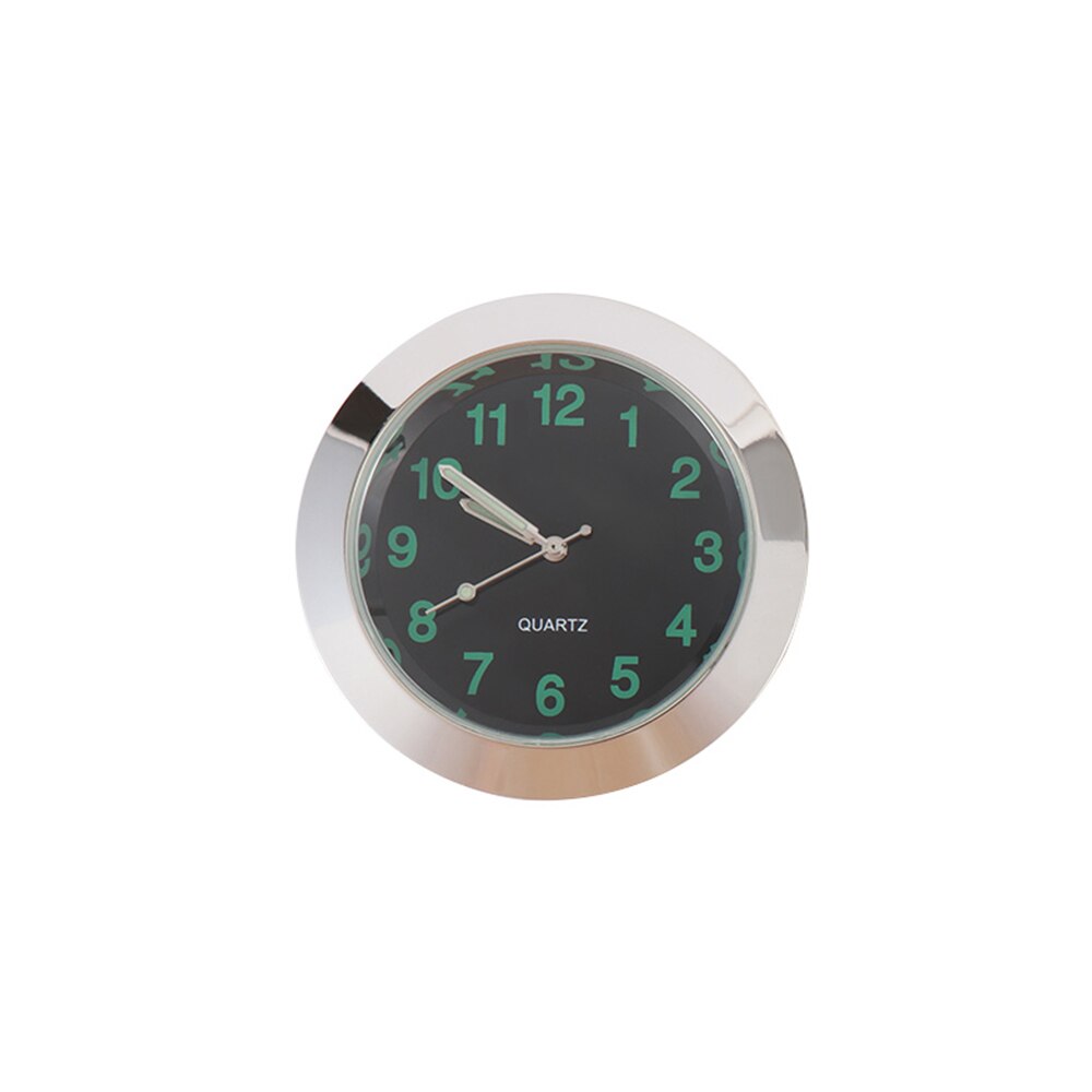 Luminous Auto Gauge Clock Mini Car Air Vent Quartz Clock with clip Auto Air Outlet Watch Car Styling: Silver