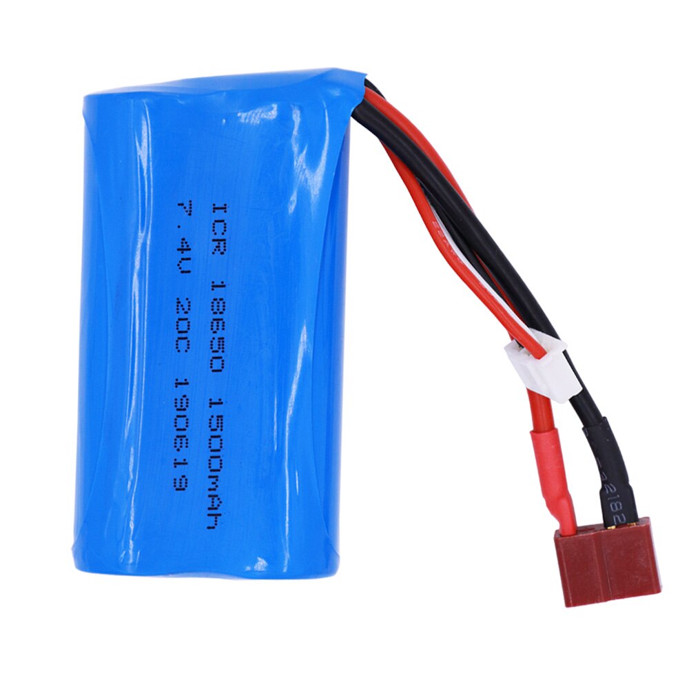 5Pcs Lipo Batterij Voor Wltoys 12428 12401 12402 12403 12404 12423 FY-03 FY01 FY02 Rc Speelgoed Batterij Onderdelen 7.4V 1500Mah 18650 T Plug