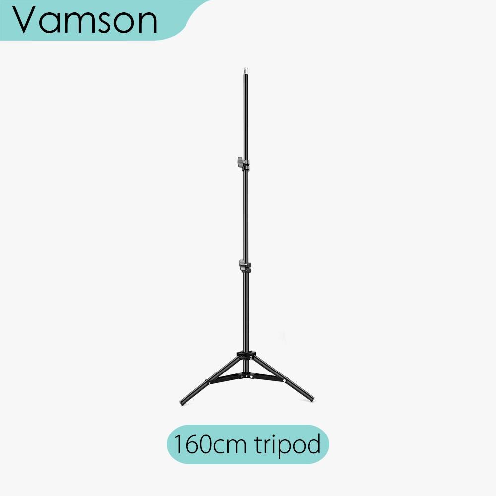 Vamson Kan Foto 'S Nemen Video, Live-uitzending Selfie Stok Statief Voor Telefoon Camera Stands Reflectoren Foto Studio Video VLS01B: VLS01B-160cm