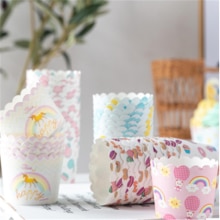 50pcs Rainbow Unicorn Muffin Cupcake Paper Cup For Wedding Unicorn Party Caissettes Cupcake Liner Baking Cup Cake Wrapper Case