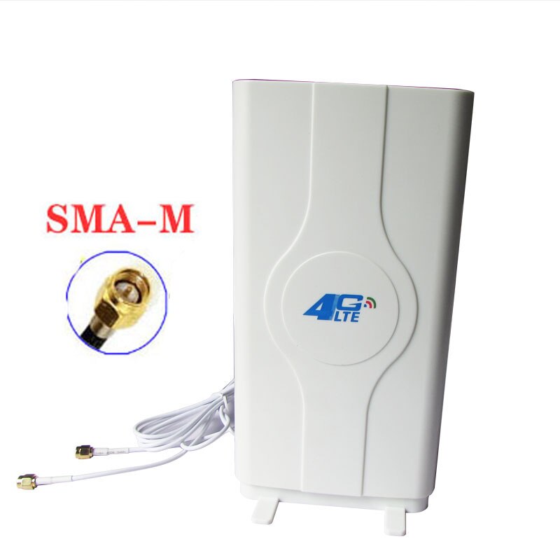 3G 4G Antenna 700-2600MHz 4G MIMO antenna TS9 CRC9 SMA Connector External Panel Antenna 3meters for 3G 4G Huawe router mode: SMA-Male