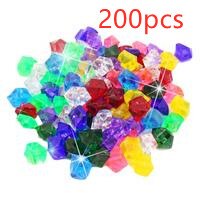 400 sztuk plastikowe klejnoty ziarna lodu kolorowe małe kamienie dzieci klejnoty akrylowe klejnoty skrzynie skarbów kruszony kryształ lodowy diamenty: A
