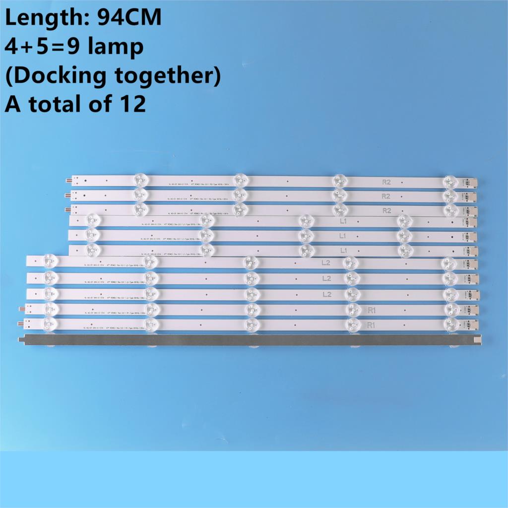 Tira de luces LED de retroiluminación, accesorio para LG 47LN570S 47LN575S 47LA620S 47LN575V 47LA620V LC470DUE, , repuesto