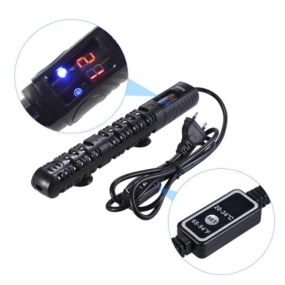 Neue 50/ 100/300/500W Aquarium Heizung Tauch Haustier Fisch Panzer Wasser Heizstab Temperatur Einstellbar mit LED-anzeige
