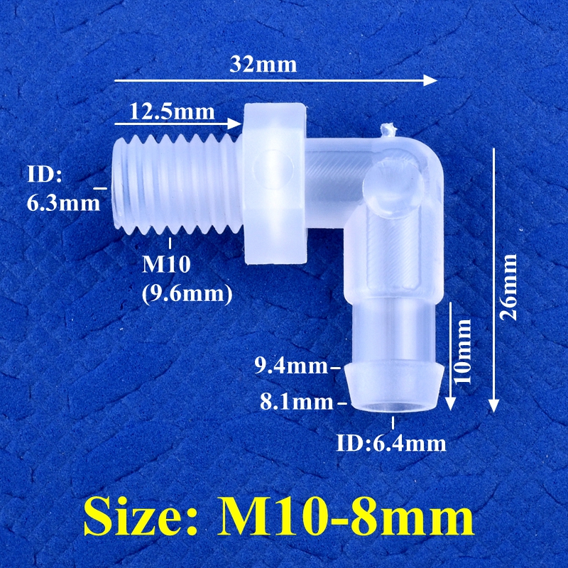 5 ~ 200Pcs M6 ~ M12 Om 4 ~ 12Mm Food Grade Plastic Pp Pagode Elbow Connector Aquarium tank Fittingen Micro Irrigatie Waterslang Joint: Grey / 1''