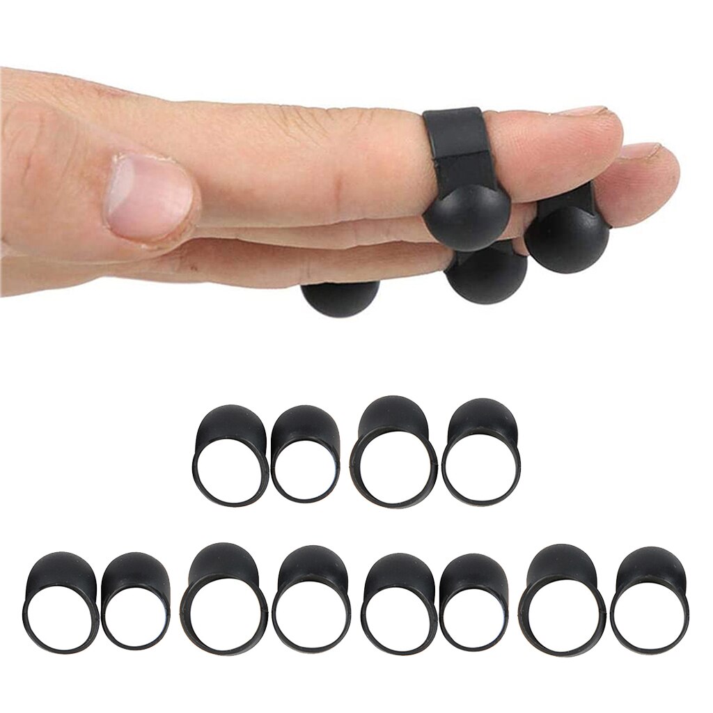 12x Steel Tongue Tank Drum Finger Picks, Silicone Knocking Finger Sleeves Cover