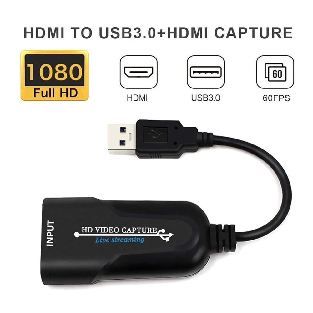 HDMI to USB 3.0 Video High speed Capture Card Game Capture Card Grabber USB Adapter no driver installation Adaptcable