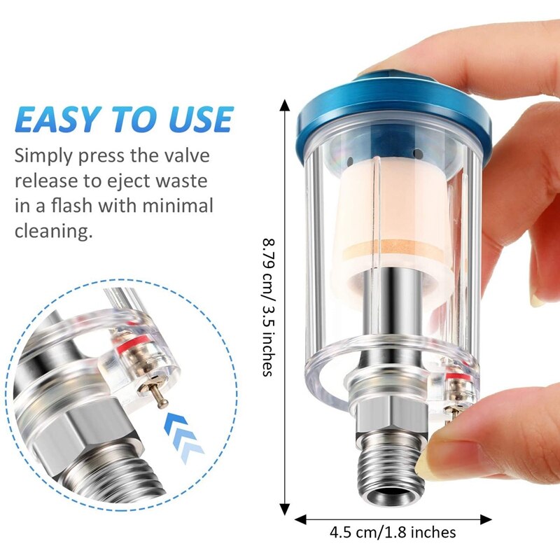 3 sztuk filtr separatora oleju wody filtr natryskiwacz separator wilgoci dla lina nadmuchiwana złączka sprężarki, 1/4 Cal NPT wlot i O