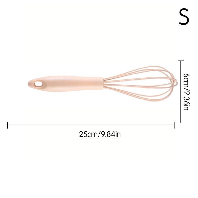Silicone Balloon Whisk Plastic Handle Egg Whisk Balloon Egg Beater for Kitchen Silicone Egg Beater Tool DIY Baking Tool: Pink 10inch