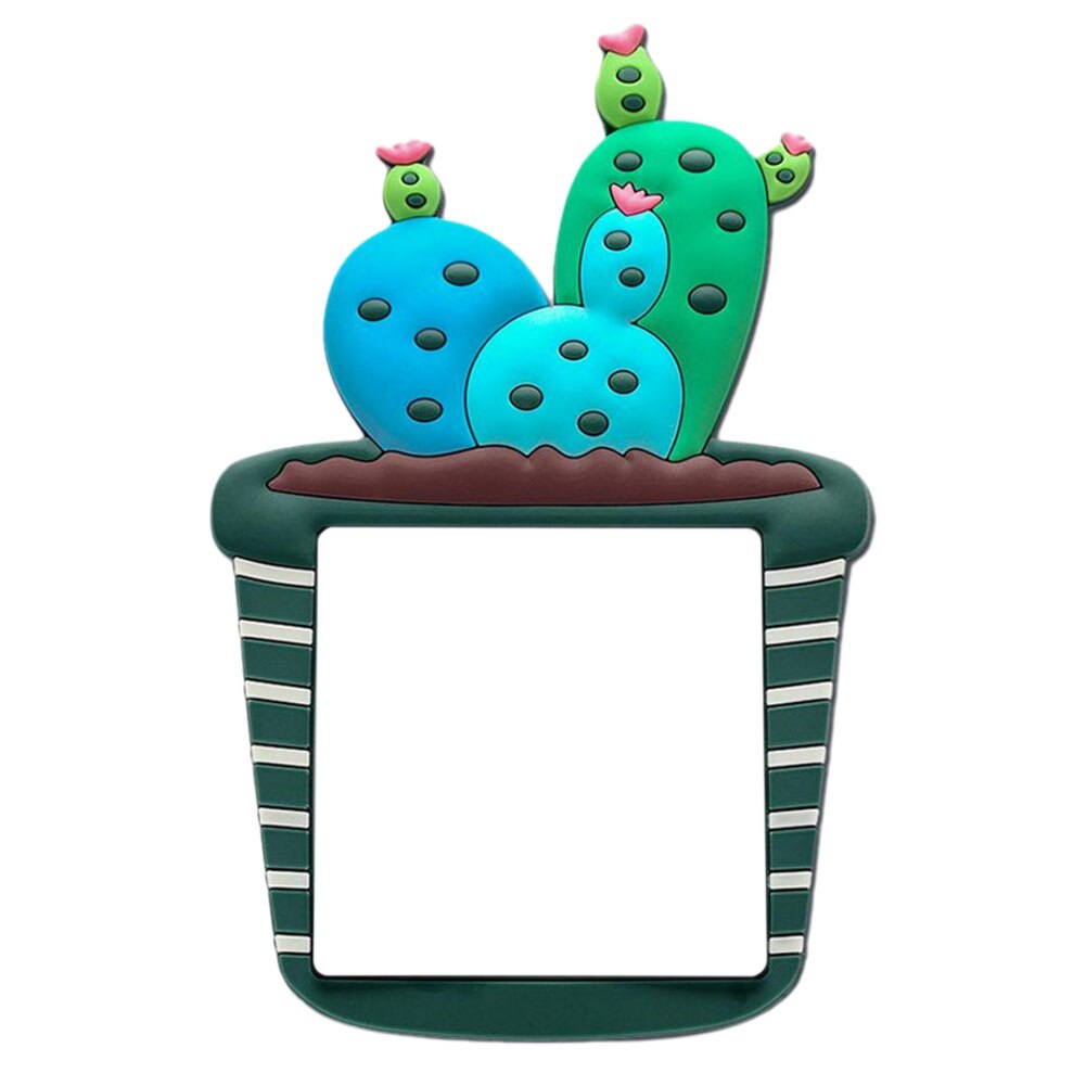 Autocollants pour interrupteur mural Fluorescent en Silicone, 1 pièce, mignon dessin animé Cactus 3D, décoration de la maison: 4C