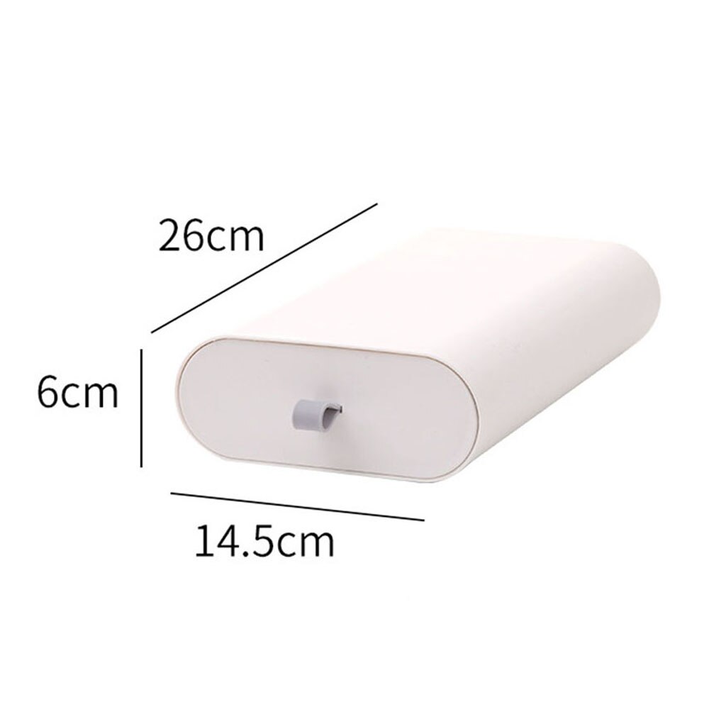 Under The Desk Storage Box Invisible Drawer Paste Office Desk Bottom Finishing Box Dormitory Desktop Stationery Box Cosmetic Box: White M